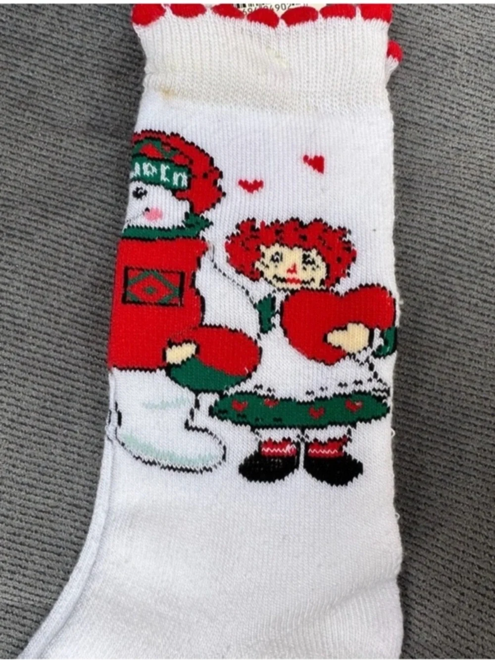 Vintage 1997 Snowden & Friends Raggedy Ann & Andy SOCKS Womens 90s
